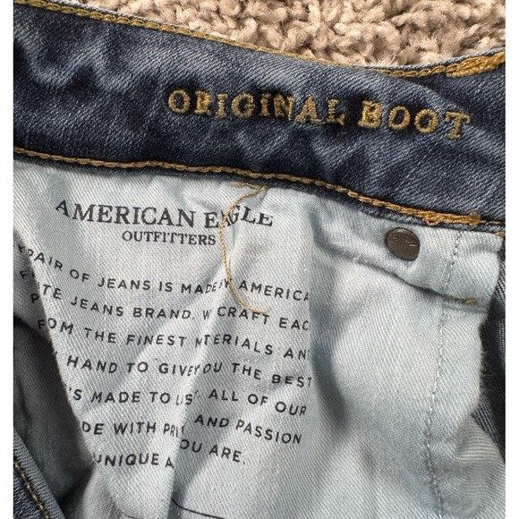 American Eagle Mens Original Boot Cut Jeans Medium Wash 32x32 (Measures 32x30) - Picture 4 of 8